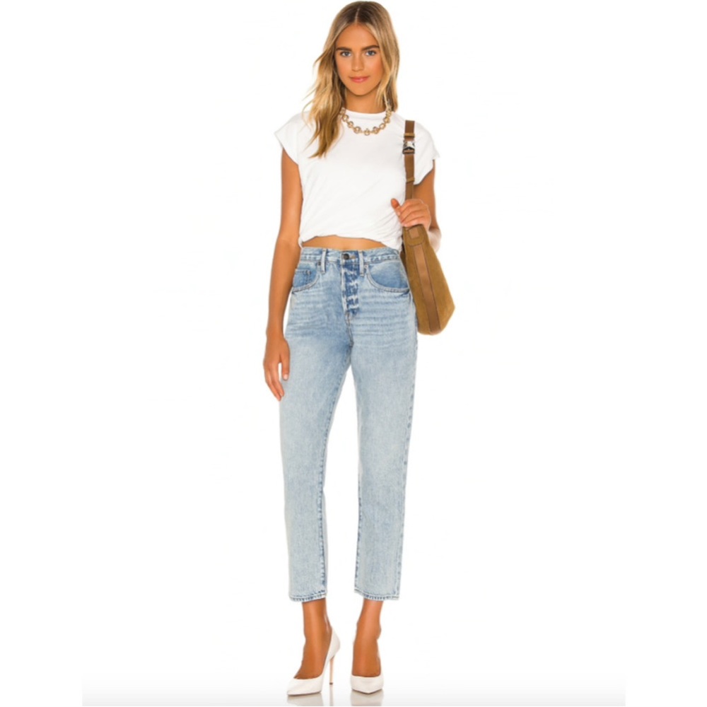 Frame Denim Light Blue Straight Leg Jeans